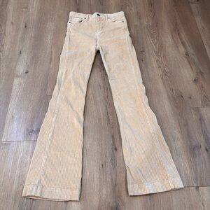 BDG Urban Outfitters Women’s High Rise Flare Corduroy Pants Beige 27 Fits 28x32